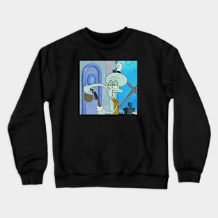 sad squidward, morning coffee Crewneck Sweatshirt